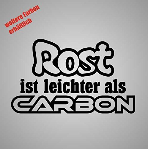 Aufkleber rost ist Leichter als Carbon Sticker Decal Folie Tuning (schwarz) von Dinger-Design