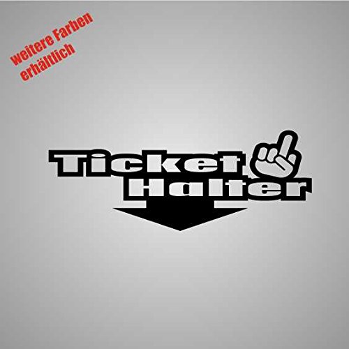 Aufkleber tickethalter stinkefinger Sticker Decal Folie Tuning (weiß) von Dinger-Design