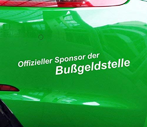 Dinger-Design Aufkleber Offizieller Sponsor der Bußgeldstelle Auto Tuning Decal Stickerbomb von Dinger-Design