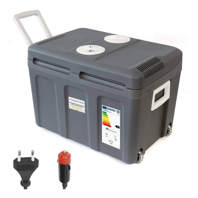 Dino KRAFTPAKET 131002 Kühlbox 12V 230V (Wärmt und Kühlt) Grau, Höhe: 42cm Größe: 40-Liter, Elektrische Kühlbox für Auto Boot Camping, Elektrokühlbox mit ECO-Modus von Dino KRAFTPAKET