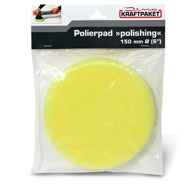 Dino Kraftpaket Polierschwamm mit Klett - Ø 125 x 30 mm - Mittelhart von Dino KRAFTPAKET