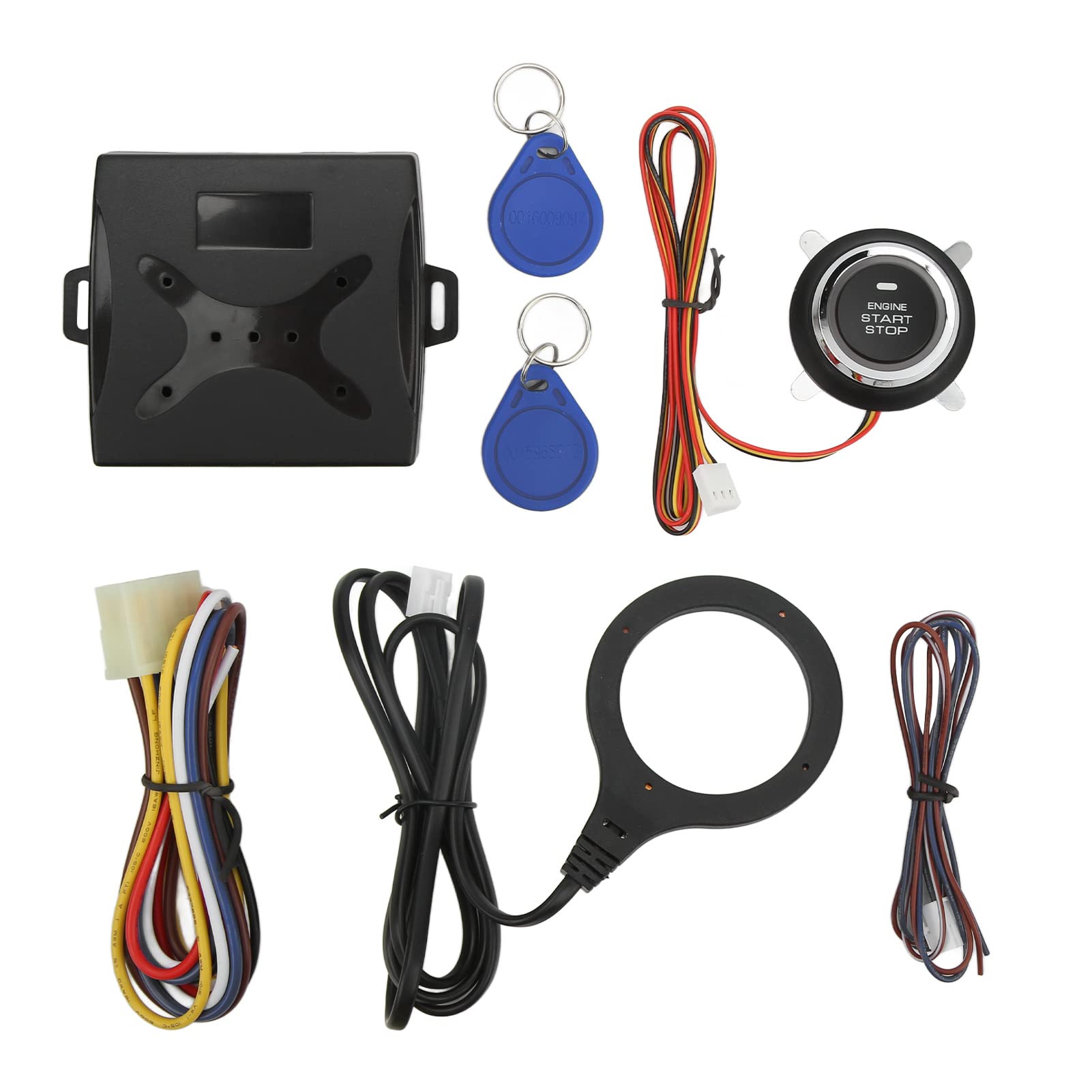 Fernstart-Kit, Safety Series, Auto-Push-to-Start-Zündungs-Kit für Smart Engine, Start-Stopp-Taste, Keyless-Go-System, Universell für 12-V-Fahrzeuge von Dioche