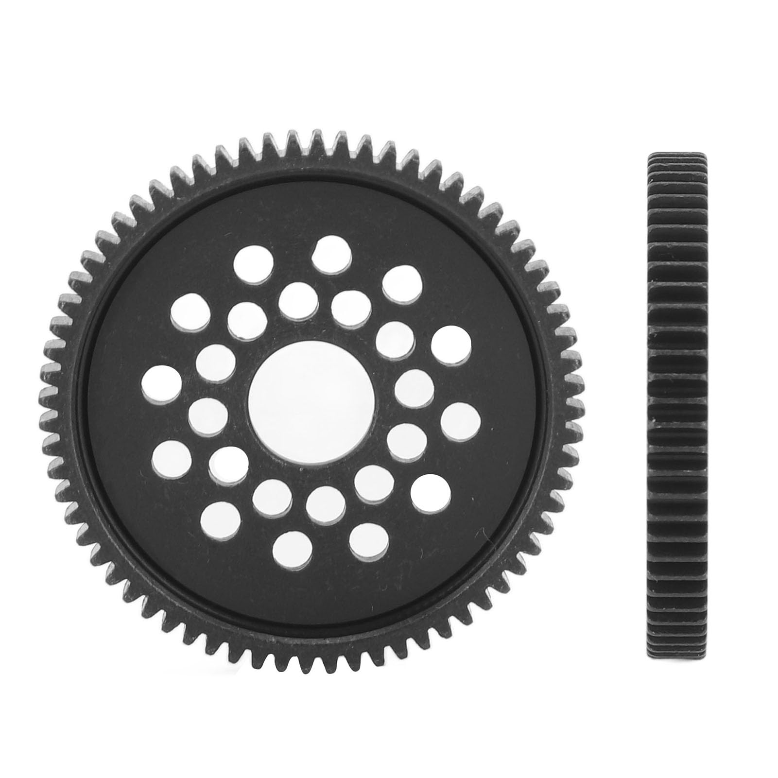 Hochgeschwindigkeits-Stirnradgetriebe, Stahlgetriebe 68T, Schwarz, Großes Ferngesteuertes Auto-Stirnradgetriebe aus Stahl und Metall, RC-Getriebe für TT-02 von Dioche