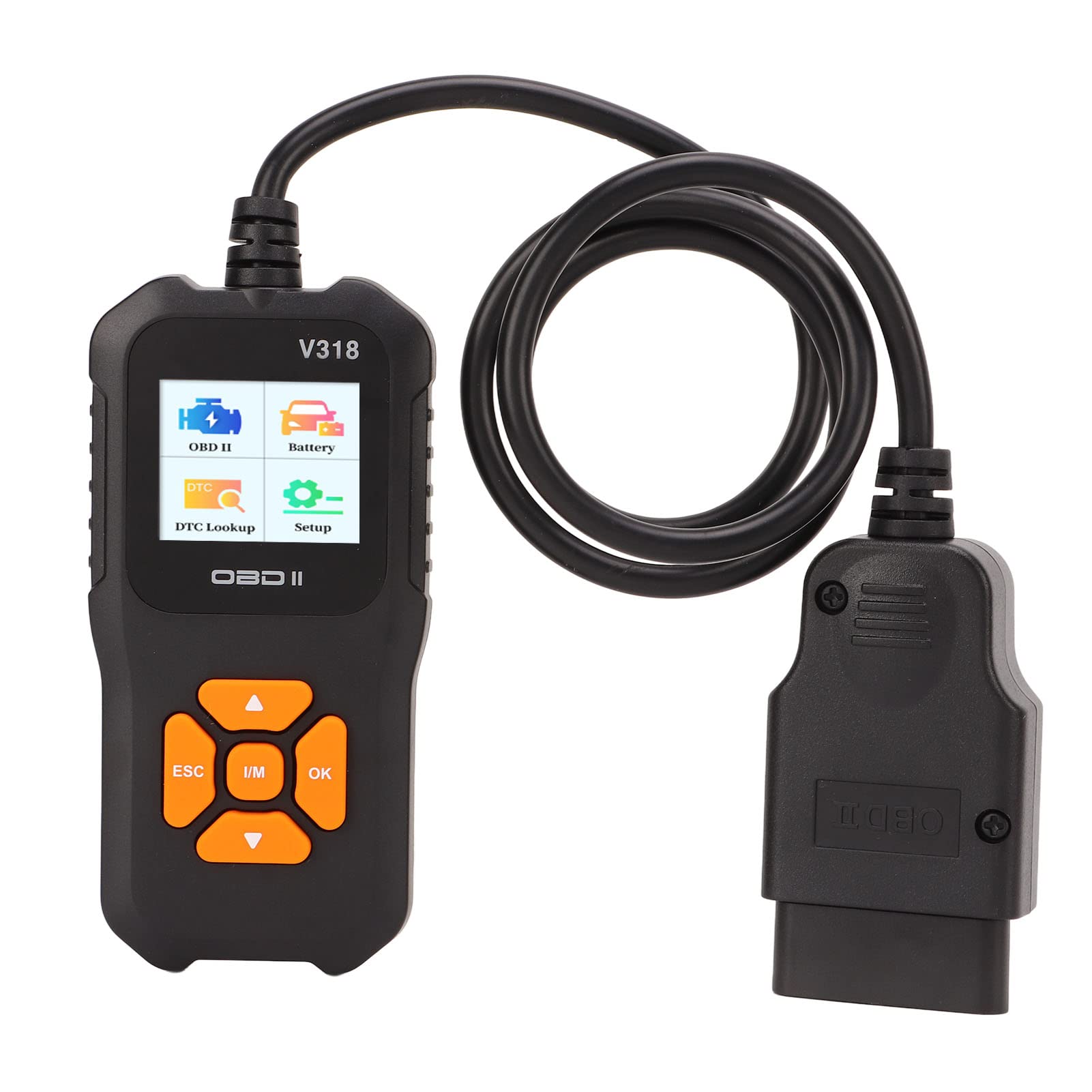 Motor Fehlercodeleser, V318 OBD2 Scanner 1,8 Zoll Farbbildschirm 10 Sprachen Fehlercodeleser Autodiagnosetool von Dioche