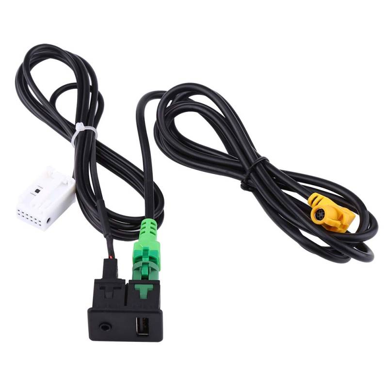 USB Cic Fahrzeugelektronik Zubehör Fahrzeugverstärker Stromkabelklemmen Auto USB Aux Schalter Steckdose Kabelbaum Kabeladapter Für 3er 5er E87 E90 E91 E92 X5 X6 von Dioche