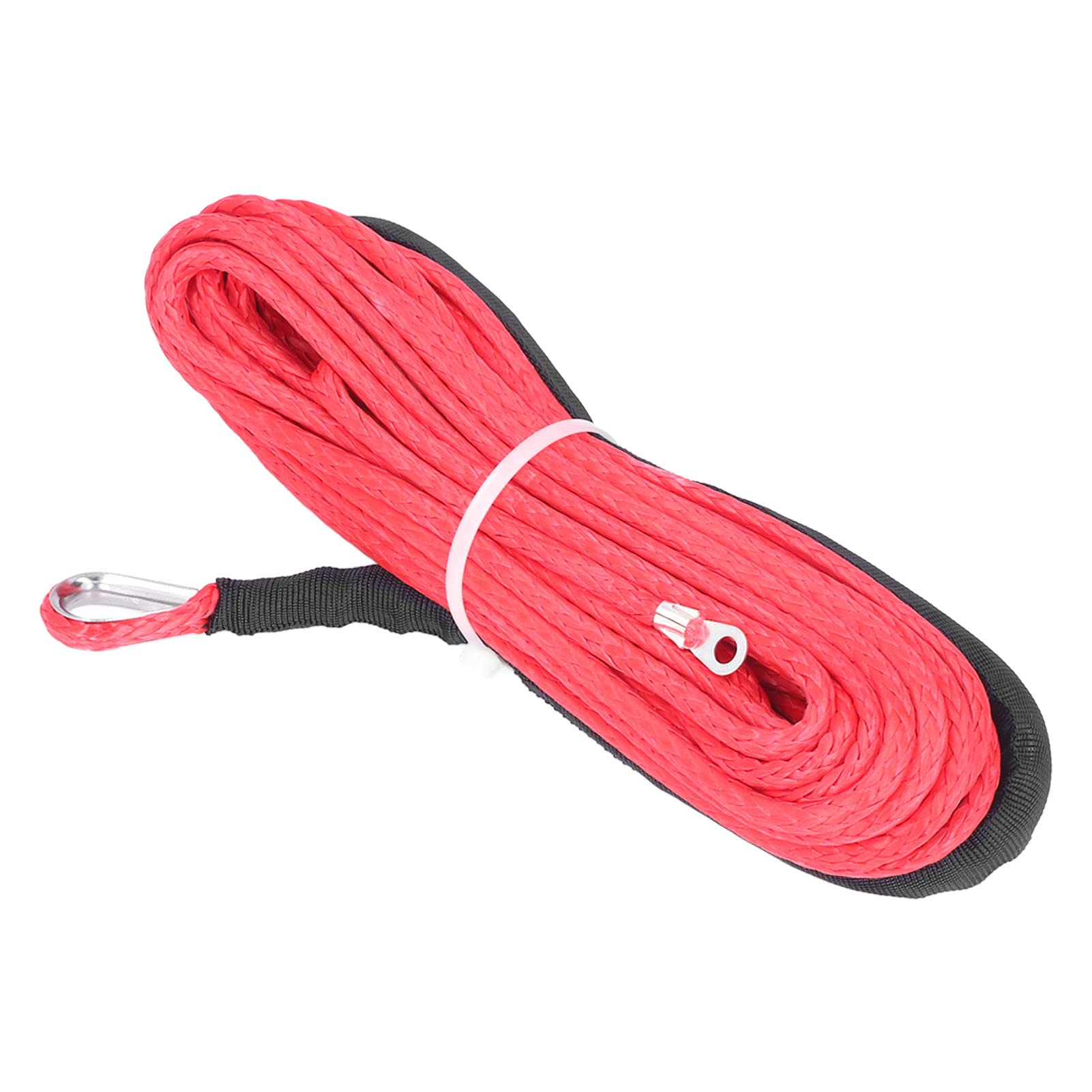 Windenseil, Synthetisches Seil, 6500 Lbs, Synthetische Faser, Windenkabel, 4,8 Mm X 15 M, Synthetische Faser, 5500 Lbs Bruchfestigkeit für ATV-Utv-Anhänger (Rot) von Dioche