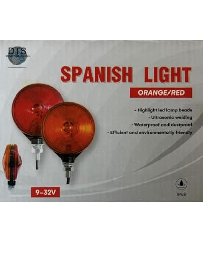 Direct Trade Service Blinkleuchte LED für den Seitlichen Anbau (spanische Spiegelleuchte) PABLO, SPANISCHE LAMPE, ROT/ORANGE. FÜR LKW 9-32 Volt von Direct Trade Service