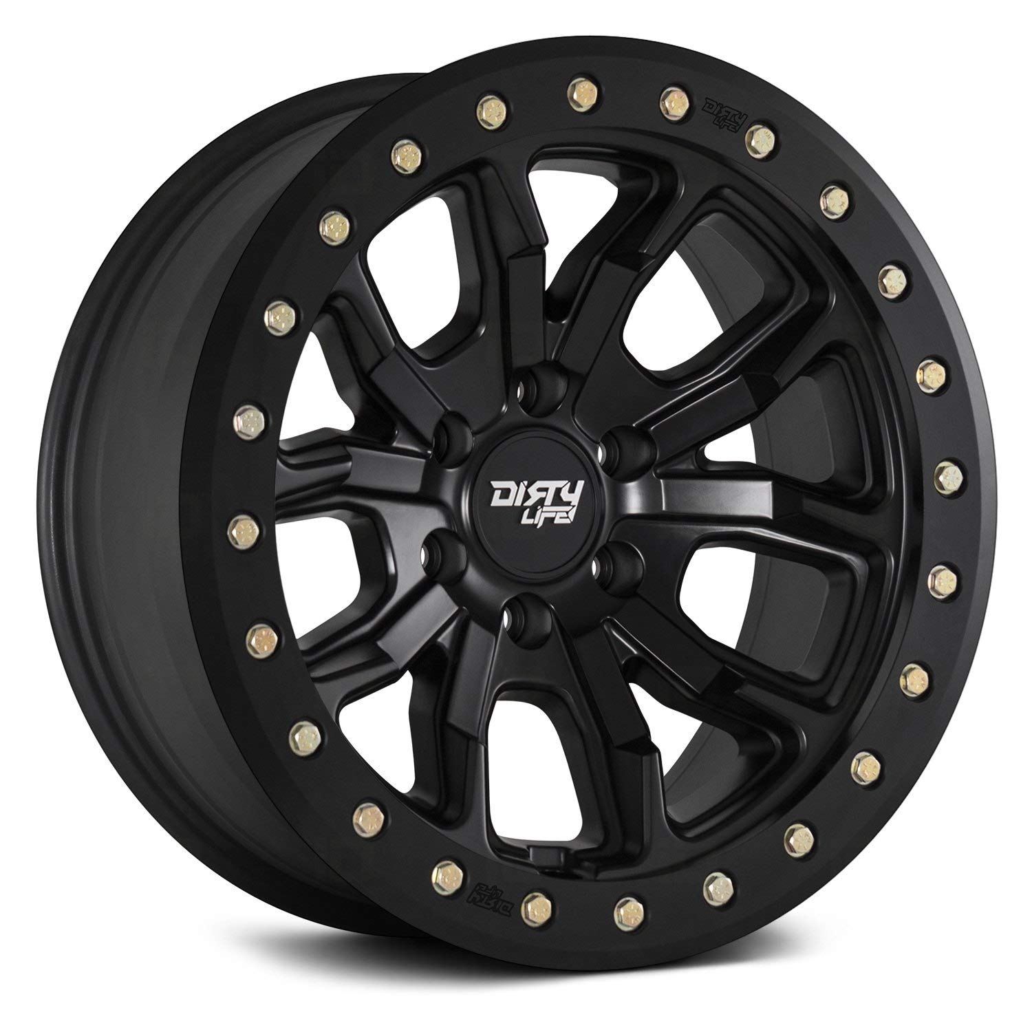 Dirty Life 9303-7973MB12 Dt-1 9303 Mattschwarz mit simuliertem Ring 17X9 5-127 -12 mm 78,1 mm von Dirty Life