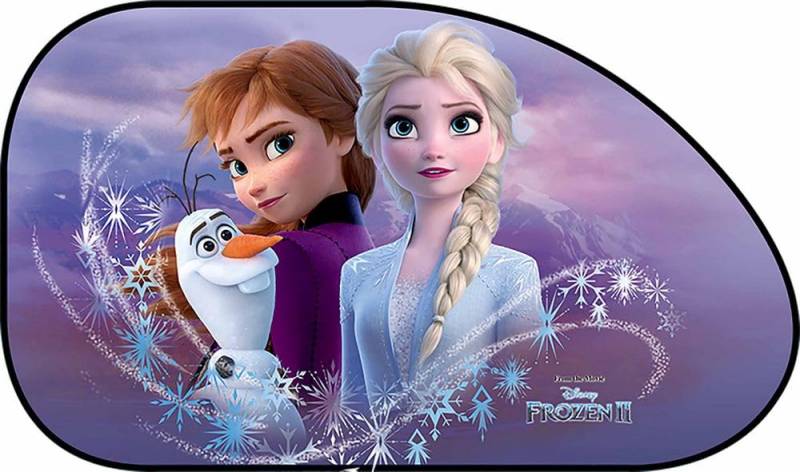 TataWay - Disney Frozen Auto-Seitenvorhänge | UV-Schutz | Saugnapf-Befestigung | Disney-Figuren, Blau, 65x35 cm, Polyester von TataWay in viaggio si cresce