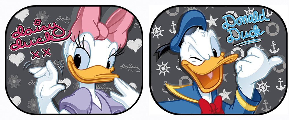 Disney 27024 Donald & Daisy Seitenscheiben-Sonnenblende 44 x 35 cm von Disney