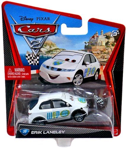 Disney Pixar CARS 2 Movie 1:55 Die Cast Car Erik Laneley# 39 (WGP Race Starter) von Disney