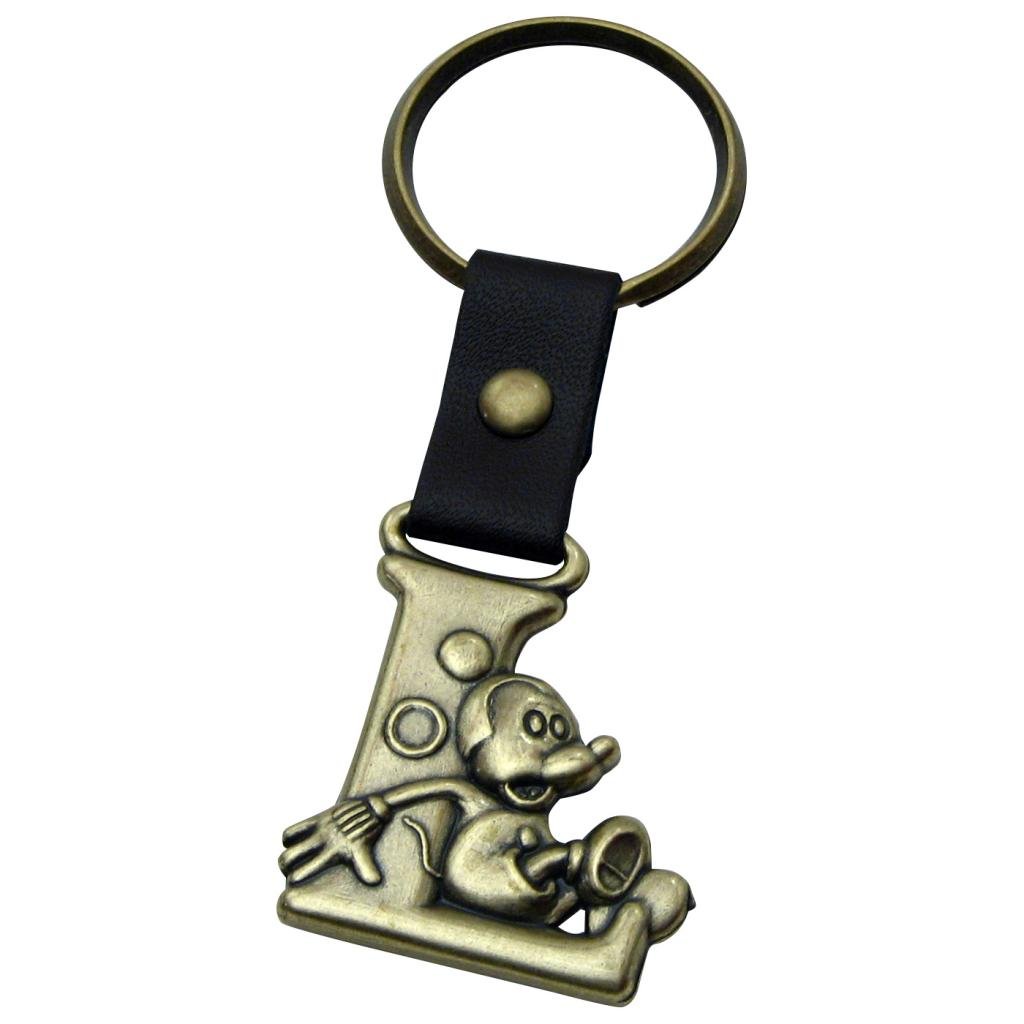 Mickey Mouse Letter L Brass Key Chain by Disney von Disney