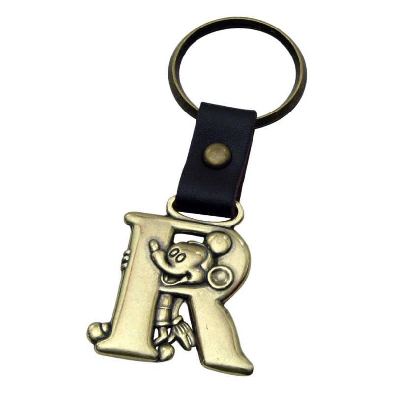 Mickey Mouse Letter R Brass Key Chain by Disney von Disney