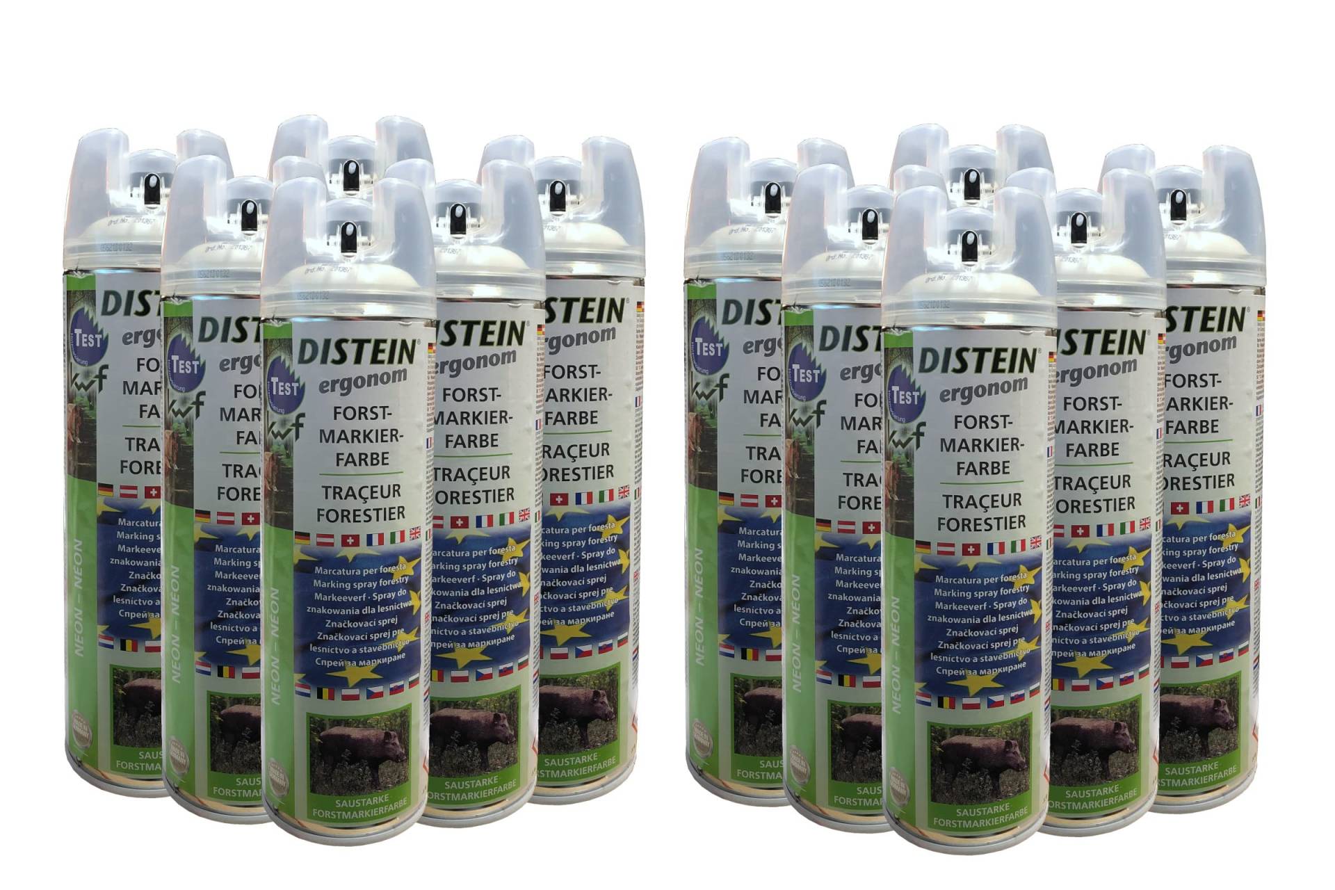 Distein 12x Signierspray Markierspray Forstmarkierfarbe Ergonom weiß von Distein