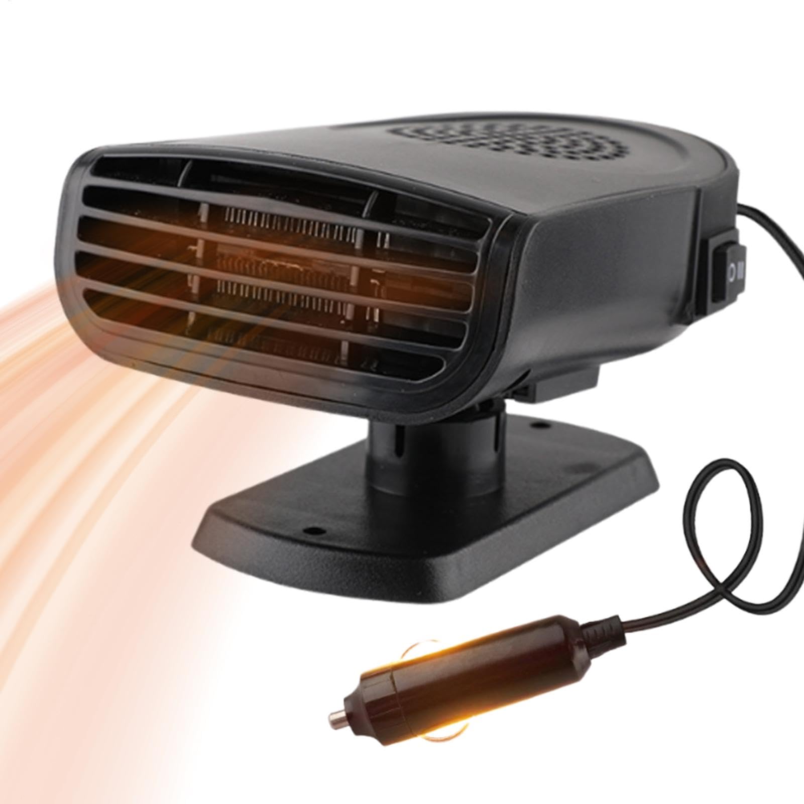 Diuyzoc Tragbare Autoheizung, Autoheizung mit Defogger & Defroster, Multifunktionale Plug-in-Heizung, einfach zu installieren, leicht, DC 12 V, DC 24 V, 10 cm, für Winter- und Outdoor-Komfort von Diuyzoc