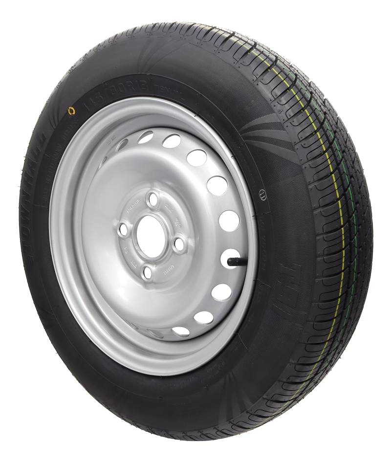 Komplettrad 145/80R13 79N 4x100, PKW Anhänger Rad Felge 4Jx13 Reifen 145 80 R 13 Anhängerrad von trailer parts4u