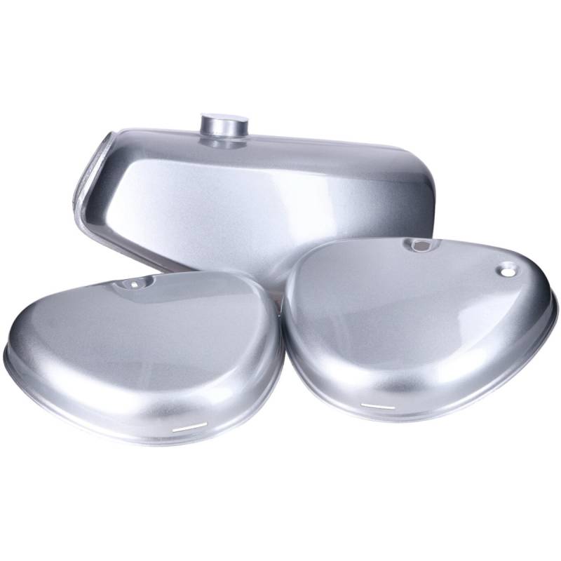 Benzintank und seitendeckel set silber für simson s50, s51, s70 49098 von Diverse / Import