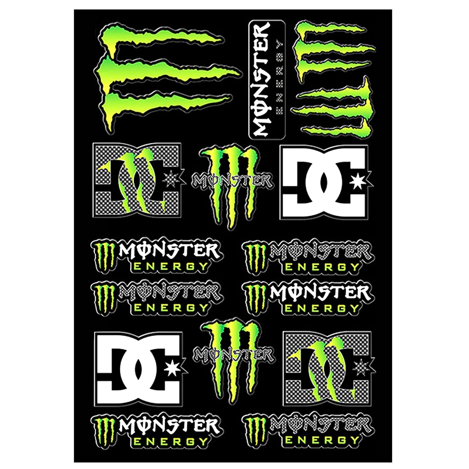 Diyxisk Monster Scratch Auto Aufkleber, Monster Energy Aufkleber Bogen, Sponsoren Aufkleber, Moto Motocross Stickers Kit, für Offroad Motorräder und Helme Motorrad Enthusiasten (Pfote) von Diyxisk