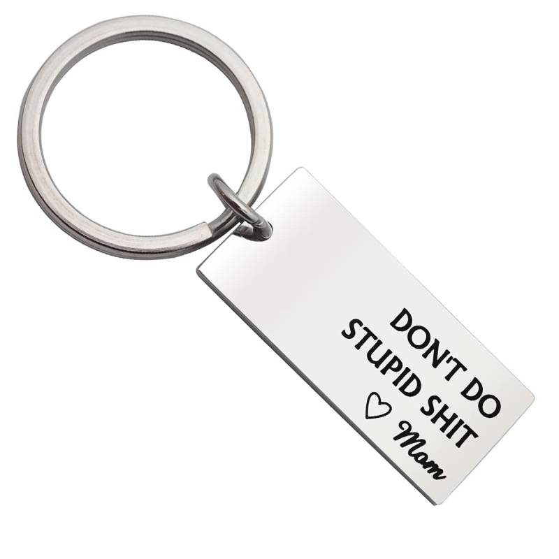 Djhteng Lustiges Geschenk für Tochter und Sohn, Don't Do Stupid Shit, Schlüsselanhänger zum College, Geschenk von Eltern, Teenager, Geschenk, Don't Do Stupid Shit Mom von Djhteng