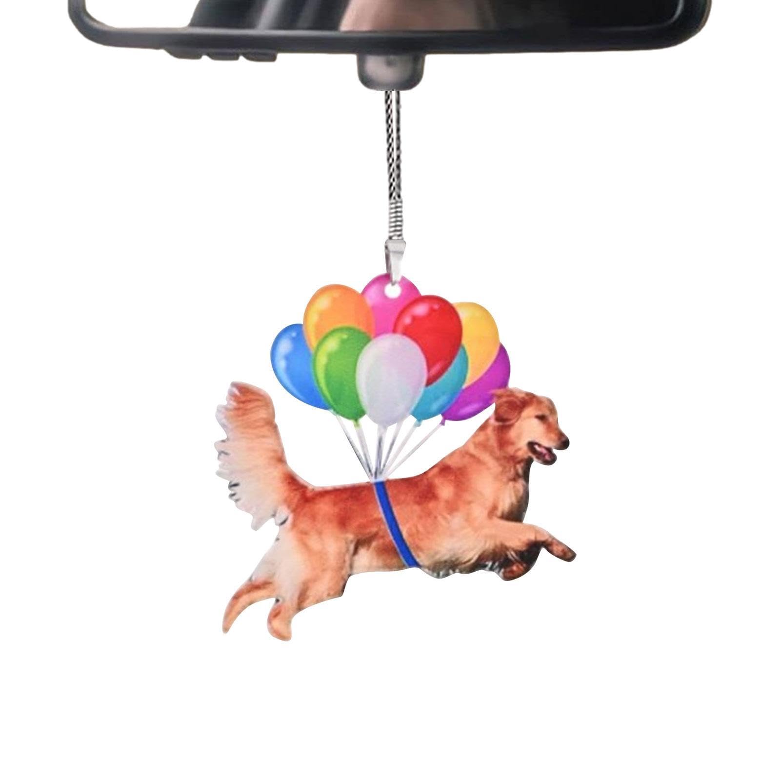 Djowyh Auto-Rückspiegel-Aufhänger - Auto-Ornament mit Ballon-Tier-Aufhänger,Ballon Tier Dekor Auto Spiegel Zubehör Ornament Home Decor Anhänger von Djowyh