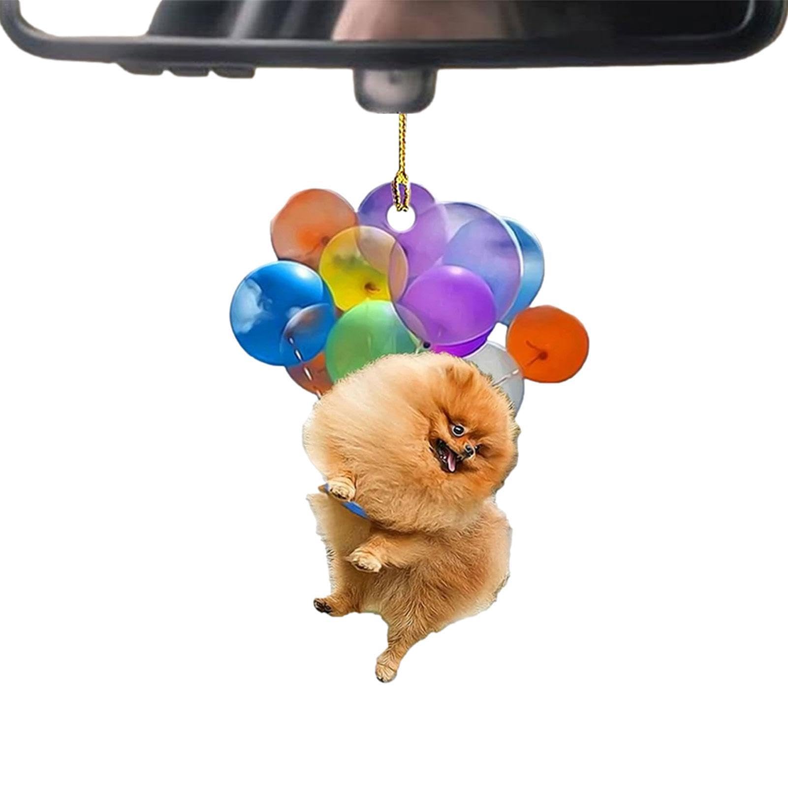 Djowyh Ballonhund-Autozubehör | Tier-Aufhänger-Ornament | Niedlicher und lustiger Ballon-Hunde-Aufhänger, Auto-Rückspiegel-Zubehör von Djowyh