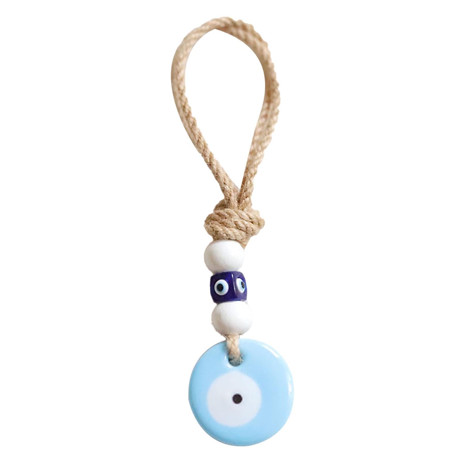 Djowyh Blaues Evil Eye Wanddekor, Evil Eye Ornament - Evil Eye Charm Autodekoration - Rückansicht Auto Ornament Evil Eye Charm Auto Dekor, Evil Eye Auto Ornament für Auto Rückansicht Fenster Tür von Djowyh