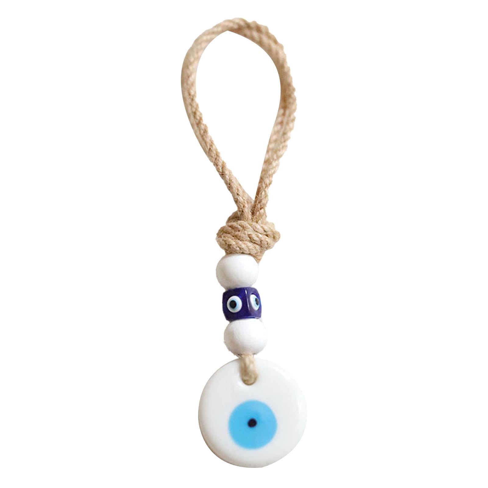 Djowyh Evil Eye Auto-Rückansicht-Anhänger, blaues Evil Eye-Wanddekor | Evil Eye Rückansicht Auto Ornament,Türkischer blauer böser Blick-Anhänger, böser Blick-Charm, glückliche Auto-Innendekoration für von Djowyh