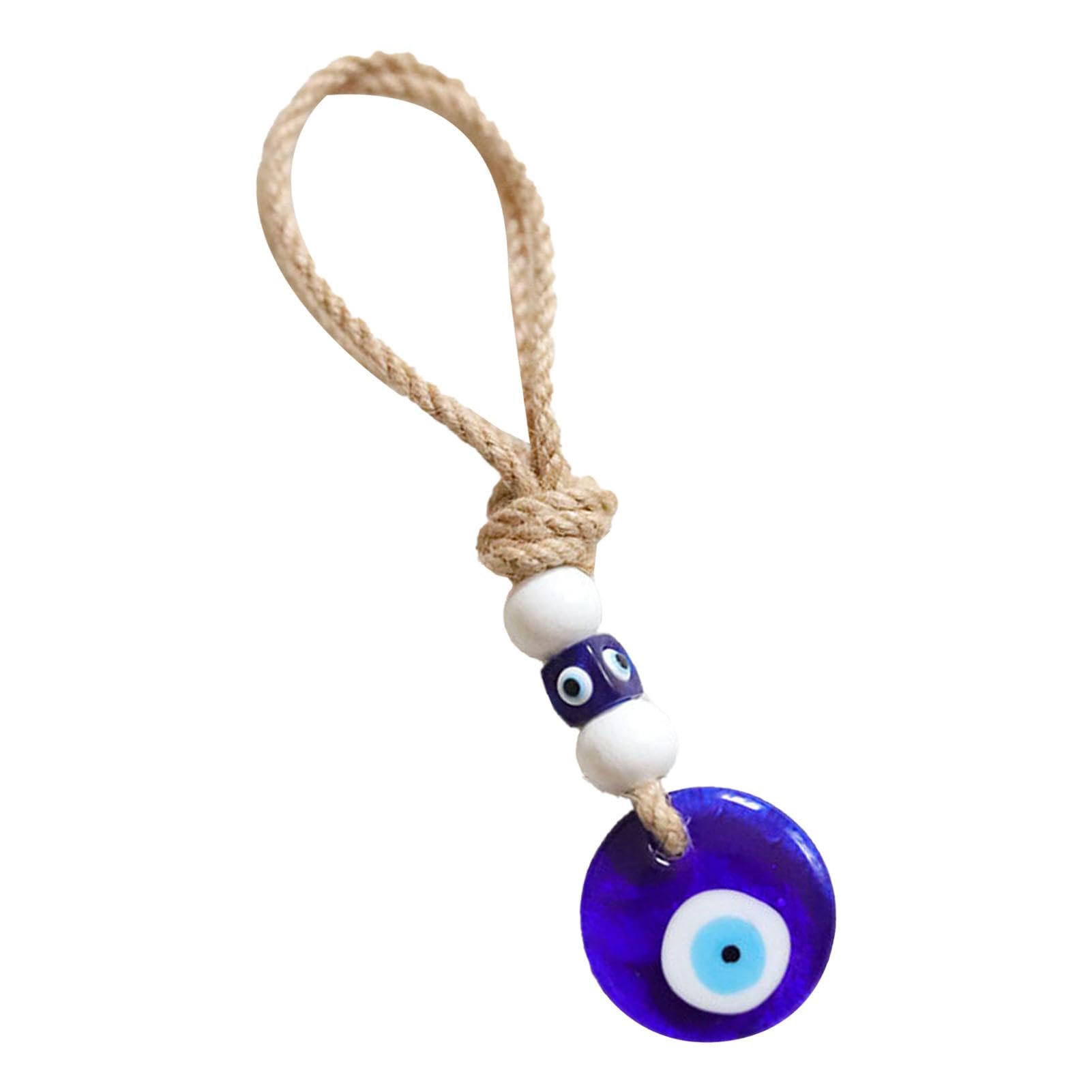 Djowyh Teufels-Blaue Augen-Auto-Anhänger, böser Blick-Auto-Rückansicht-Anhänger | Evil Eye Charm Autodekoration | Türkischer Blauer böser Blick-Anhänger, Segensschutz-Dekor, Rückansicht-Auto-Ornament von Djowyh