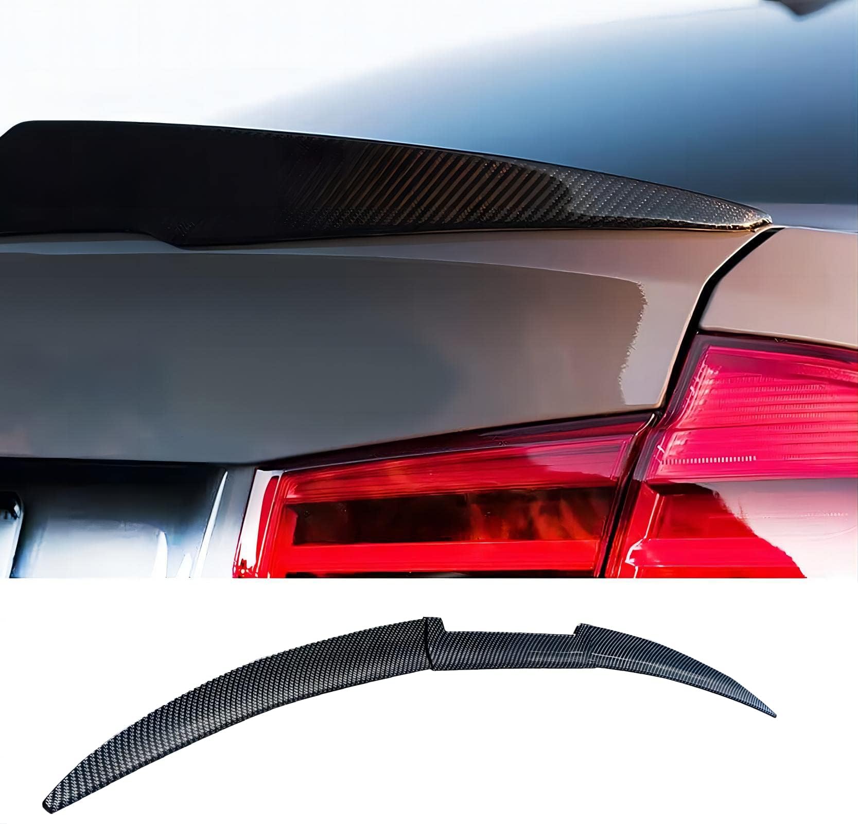 DmqQy Heckspoiler kompatibel für Seat León/León St/León Cupra/Leon SC/Leon X-Perience KL 5F 1T 1M 2000-2025, ausgestattet mit Diffusor-Spoiler-Zubehör,normal-Carbon Fibre Look von DmqQy