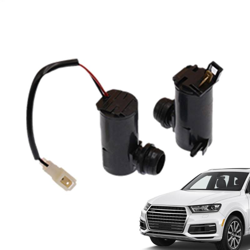 Dmuzsoih Auto-Scheibenwaschpumpe, effektives Wasserspritzmotor-Zubehör mit Draht, Scheibenwischer und Unterlegscheiben, 12 V/24 V, Kompatibilität für Auto, SUV, LKW von Dmuzsoih