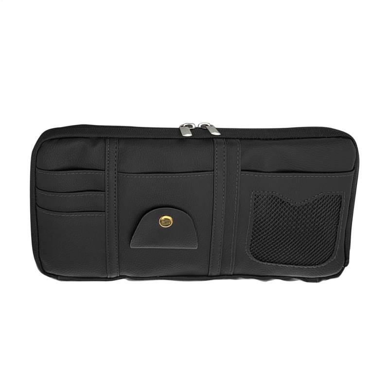 Dmuzsoih Auto Sonne Visor Organizer, Visierkartenhalter,Automobilvisierbeutel mit Mehreren Taschen - Autoregistrierhalter, Multifunktional Sonnenvisierabdeckung für Auto und LKW von Dmuzsoih