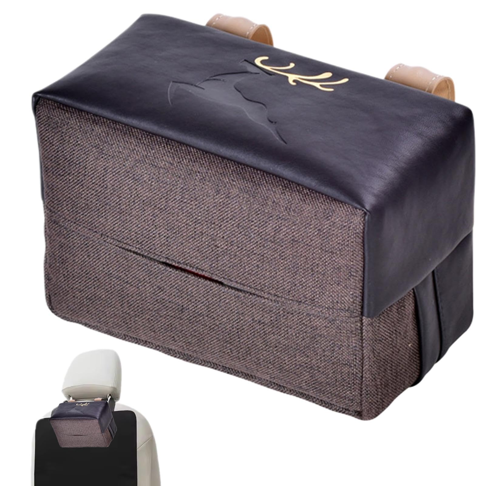 Dmuzsoih Tissue Storage Box für Auto, Auto Sonnenvisier Gewebehalter - Auto -Schiebedach Serviettenspender Box - Tragbarer Organisator des Fahrzeugs Visor -Gewebe für Reisen, Roadtrip von Dmuzsoih