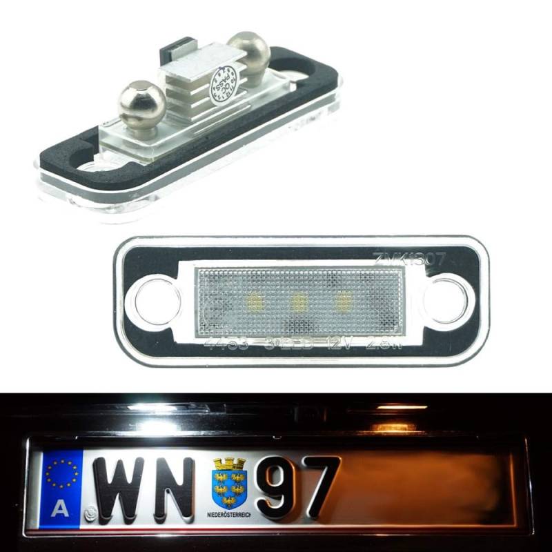 Do!LED 1103 LED Kennzeichenbeleuchtung kompatibel/Ersatzteil für Mercedes W203 KOMBI 2000-2007 W211 SEDAN + KOMBI 2002-2008 W219 CLS 2004-2011 R171 SLK 2004-2011 mit E-Prüfzeichen von Do!LED