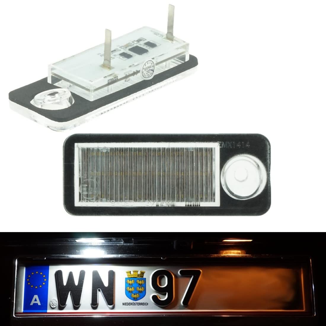 Do!LED A6W LED Kennzeichenbeleuchtung mit E-Prüfzeichen nur für Kombi/Avant Xenon Optik von Do!LED