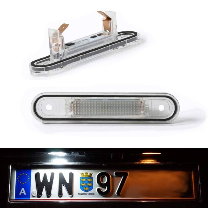 Do!LED B26 LED Kennzeichenbeleuchtung kompatibel für Mercedes W124, W201, W202 Vorfacelift - runde Ecken Xenon Weiß von Do!LED