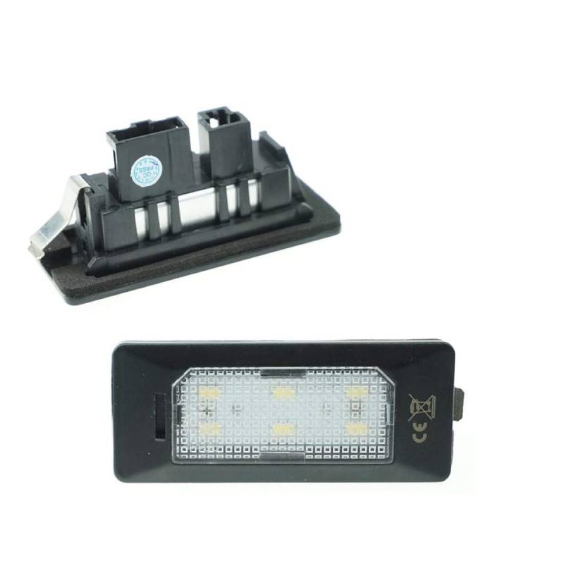 Do!LED LED Kennzeichenbeleuchtung 6000K Xenon-Weiß für Ersatz Kennzeichen Lampe Plug & Play 6-SMD Kennzeichen Beleuchtung 12V 2 Stück von Do!LED