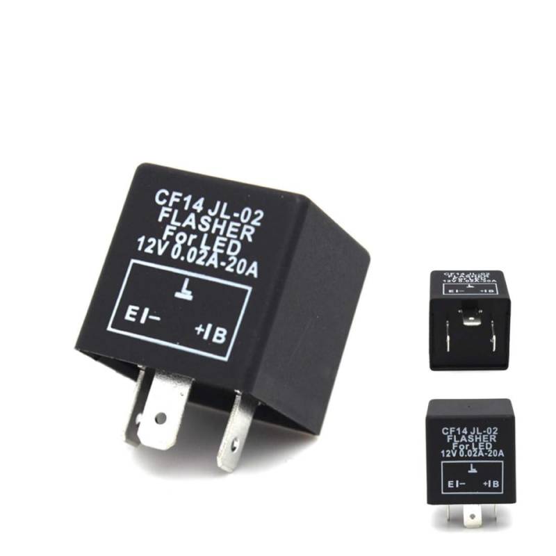 Universal Blinkrelais Relais Blinkgeber CF14 LED geeignet 12V 0,02-20A 3Polig Flasher Blinker lastunabhängig Relay von Do!LED