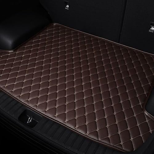 Leder-Kofferraummatten für Cupra Tavascan TCR, Individueller Kofferraumschutz wasserdichte Allwettereinlagen, Autozubehör, Car Boot Mats,5-Brown von DoUiabc