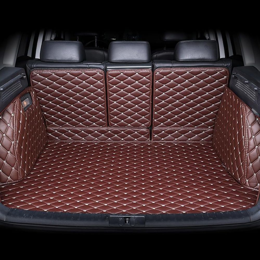 Maßgeschneiderte Modelle Kofferraummatten Vollständige Abdeckung Kofferraum Lederschutzmatte für Cupra UrbanRebel Terramar, Autozubehör, Car Boot Mats,4-Brown von DoUiabc