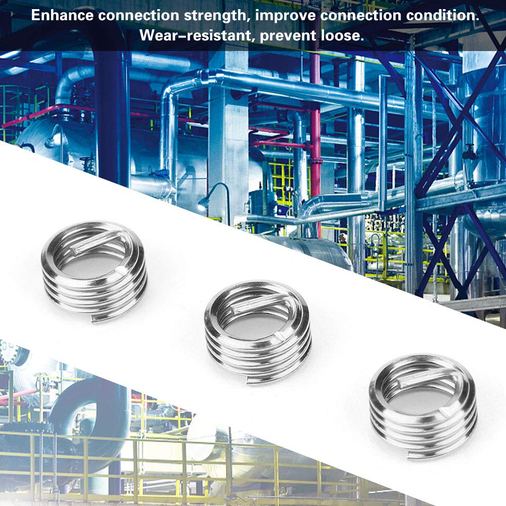 Doact Gewindereparatursatz, 100 Stück Bolzengewindereparatur M5 Edelstahl SS304 Spiraldraht-Schraubengewindeeinsätze (M5*0,8 * 1D) von Doact
