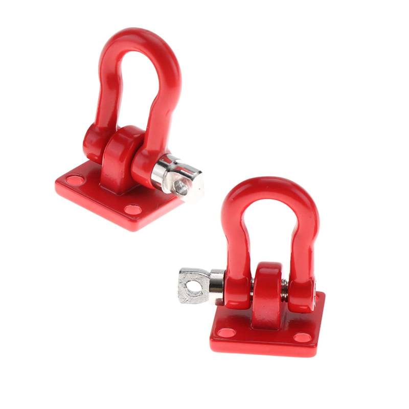 Schäkel, 4PCS Weiche Schäkel Schäkel Für Abschleppen Rettungs Lock Fangen Für RC Klettern Crawler Auto Montieren Ersetzen Teile (Rot) von Doact