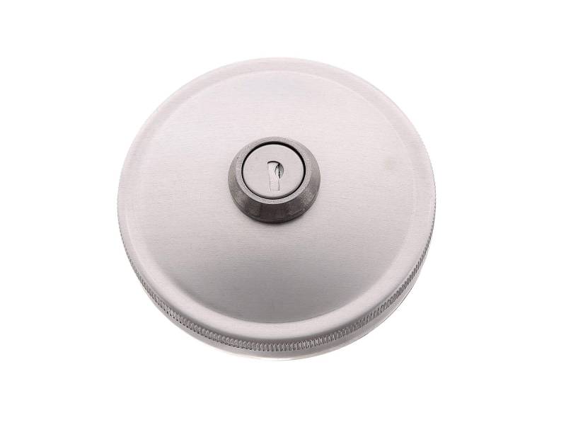 Doblina Tankdeckel Ø60mm mit Schloss, Aluminium matt - für MZ ES, ETS, TS, ETZ von Doblina