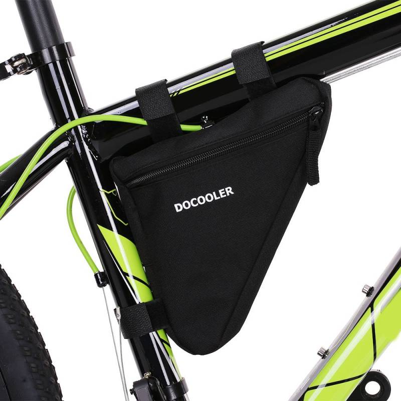 Docooler Fahrradtasche, dreieckig, Oxford-Stoff, 18 x 18 x 4 cm, Sattel-Tasche für Ihr Fahrrad, schwarz von Docooler