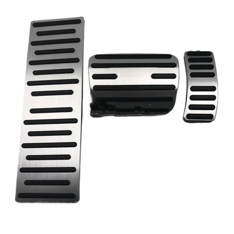 Auto Pedal Pad Kit Für A6 Für C6 Für C7 Für C8 2007-2022 Metall Pedal Abdeckung Automatische Gaspedal Bremse Fußstütze Refit Pad Innen Versorgung Dekoratives Zubehör Fußpedal Bremspedal(Silber,07-11) von Dogkapm