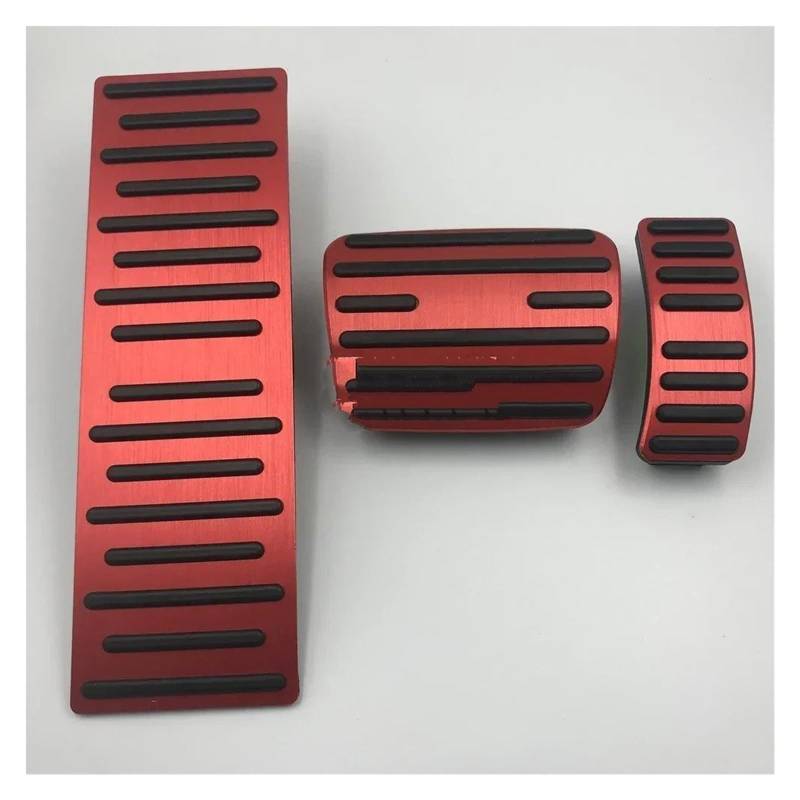 Auto Pedal Pad Kit Für A8 D4 D5 Auto Gas Brems Fußstütze Pedal Abdeckung Accelerator Schutz Refit Metall Pad Innen Versorgung Dekorative Zubehör Fußpedal Bremspedal(Red,18-24) von Dogkapm