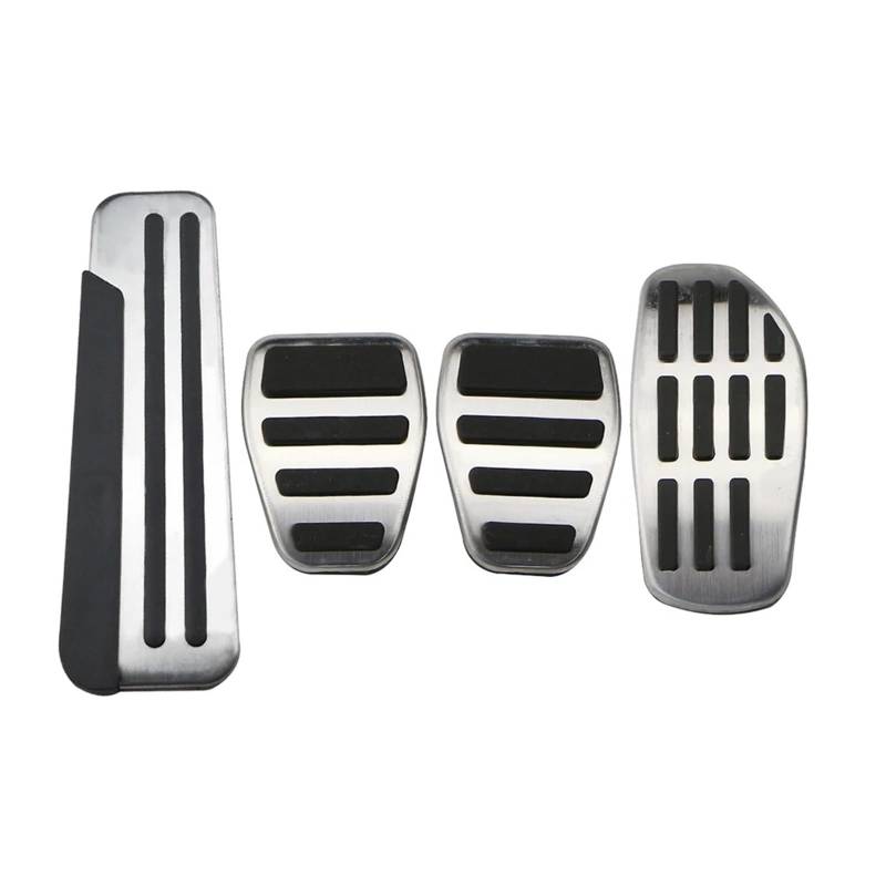 Auto Pedal Pad Kit Für Captur 2023 2022 2021 2020 Auto Fußpedale Zubehör Auto Gas Kraftstoff Bremse Restfoot Kein Bohren Edelstahl Pedal Fußpedal Bremspedal(4 pcs) von Dogkapm