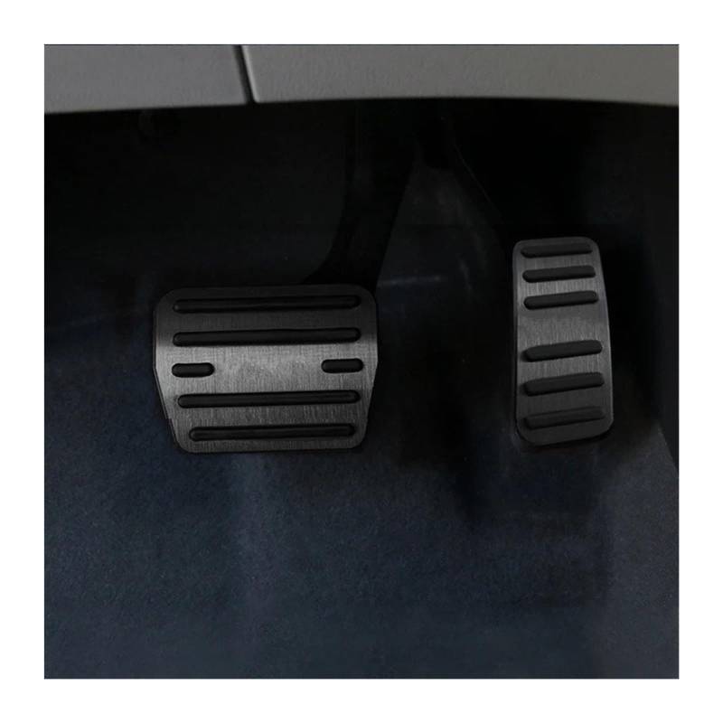 Auto Pedal Pad Kit Für VW Für T-ROC Für T ROC 2017 2018 2019 2020 Aluminium Auto Gaspedal Bremspedal rutschfeste Abdeckung Schutz Zubehör Fußpedal Bremspedal(Schwarz) von Dogkapm