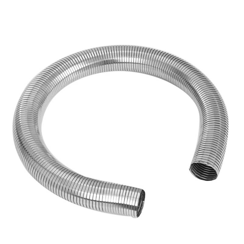 Endrohr 1 M Länge, Flexibles Auspuffrohr Schnellreparaturrohr 201 Edelstahl 25 Mm–59 Mm Kanal Belüftung Rauch Heißluft Dampf Exhaust Tailpipe(25-29MM) von Dogkapm