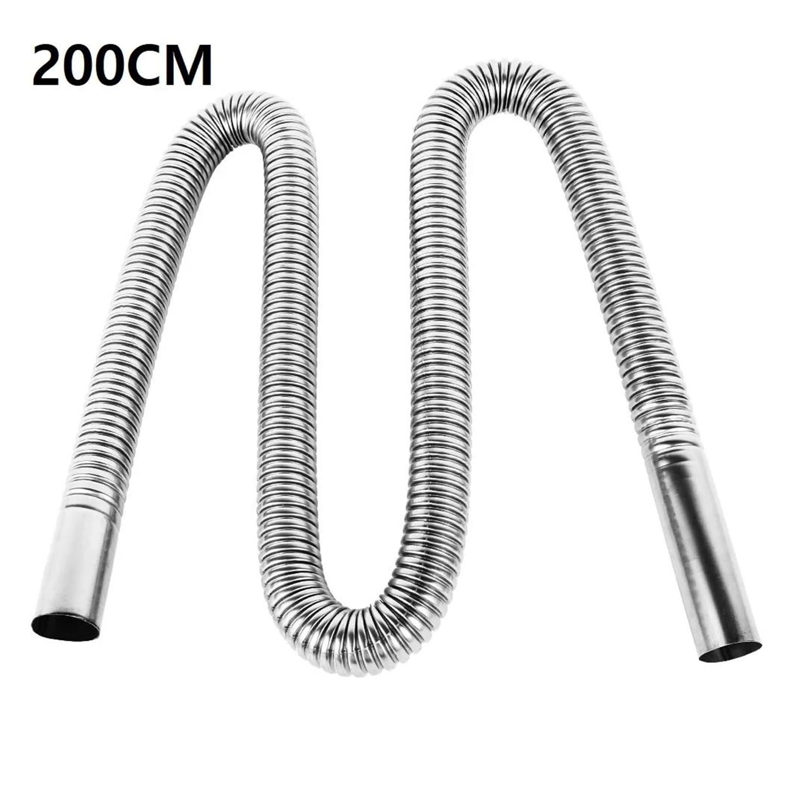 Endrohr 120/200 cm Auspuffrohr Edelstahl Flexible Auspuff Schlauch Diesel Gas Vent Schlauch Für Auto Luft Diesel Standheizung Zubehör Exhaust Tailpipe(200cm) von Dogkapm