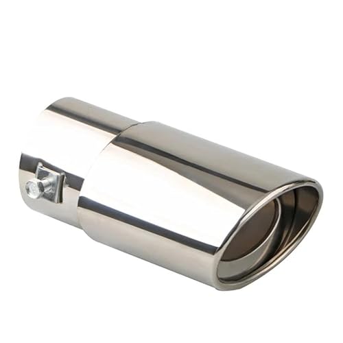 Endrohr 1PCS 2,5 "Einlass Auto Auto Auspuff TIPP Rohr Edelstahl Chrome Trim Hinten Schwanz Kehle Für Die Meisten Autos Exhaust Tailpipe(A) von Dogkapm